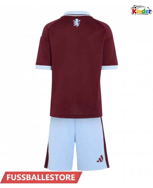 Günstige Aston Villa Heimtrikotsatz Kinder 2026-27 Kurzarm (+ Kurze Hosen)